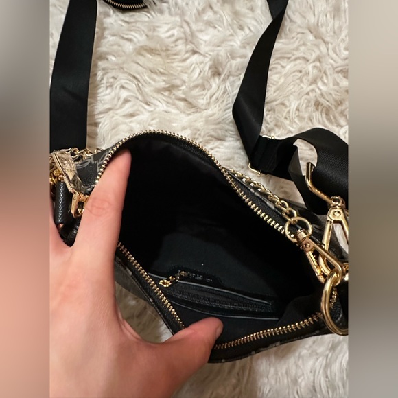 Be Gianna Monogram Crossbody Bag With Coin Purse Black NEW - Picture 5 of 7